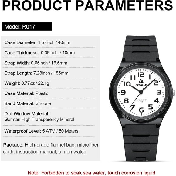 ⚡Mens Watches Analog Quartz Sports Unisex Fashion Casual Designer Military Time - Picture 9 of 10